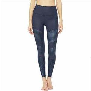 Alo Yoga Navy Moto Leggings